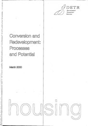 Conversion and redevelopment: processes and potential