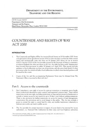 Countryside and rights of way act 2000