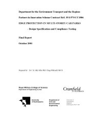 Edge protection in multi-storey car parks - design specification and compliance testing