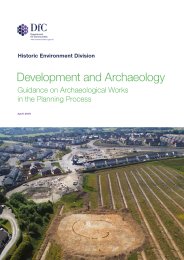 Development and archaeology. Guidance on archaeological works in the planning process