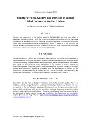 Register of parks, gardens and demesne of special historic interest in Northern Ireland