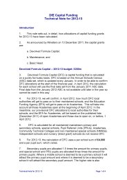 DfE capital funding technical note for 2012-13