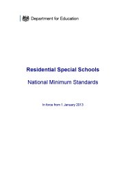 Residential special schools. National minimum standards