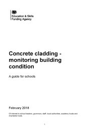 Concrete cladding - monitoring building condition. A guide for schools
