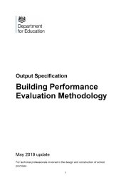 Generic design brief. Output specification. Building performance evaluation methodology