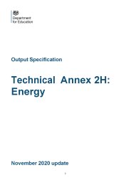 Generic design brief. Output specification. Technical Annex 2H: Energy. November 2020 update
