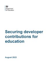 Securing developer contributions for education