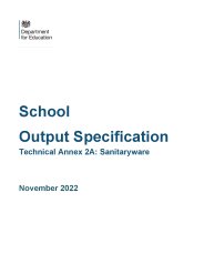 School output specification. Technical annex 2A: sanitaryware