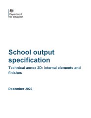 School output specification. Technical annex 2D: internal elements and finishes