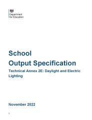 School output specification. Technical annex 2E: daylight and electric lighting