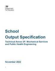 School output specification. Technical annex 2F: mechanical services and public health engineering
