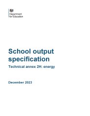 School output specification. Technical annex 2H: energy