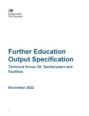 Further education output specification. Technical annex 2A: sanitaryware and facilities