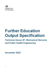 Further education output specification. Technical annex 2F: mechanical services and public health engineering