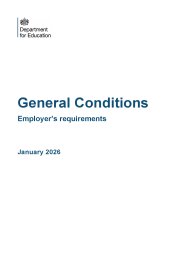 General conditions. Employer's requirements. January 2026