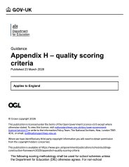 Appendix H – Quality scoring criteria