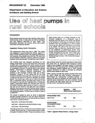 Use of heat pumps in rural schools