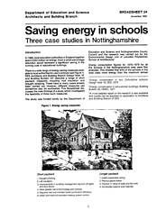 Saving energy in schools: three case studies in Nottinghamshire