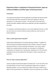 Explanatory notes on applying for planning permission, approval of reserved matters and other types of planning consent