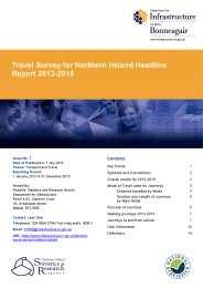 Travel survey for Northern Ireland - headline report 2013-2015