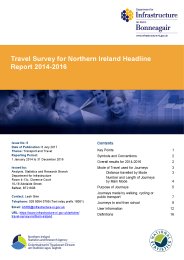 Travel survey for Northern Ireland - headline report 2014-2016