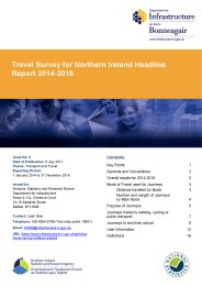 Travel survey for Northern Ireland - headline report 2014-2016