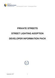 Private streets - street lighting adoption: developer's information pack