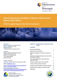 Travel survey for Northern Ireland - urban-rural report 2014-2016