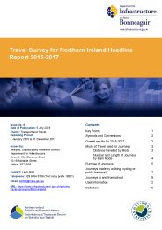 Travel survey for Northern Ireland - headline report 2015-2017