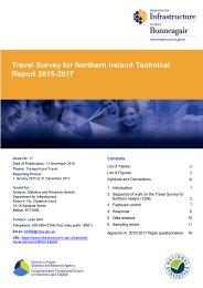 Travel survey for Northern Ireland - technical report 2015-2017