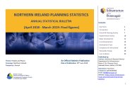 Northern Ireland planning statistics. Annual statistical bulletin (April 2018 - March 2019: final figures)
