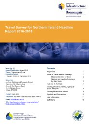Travel survey for Northern Ireland - headline report 2016-2018
