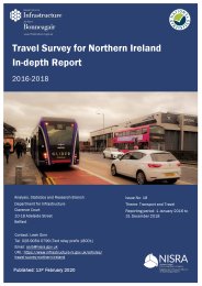 Travel survey for Northern Ireland - in-depth report 2016-2018