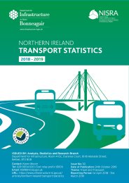Northern Ireland transport statistics 2018-2019