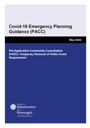 Covid-19 emergency planning guidance (PACC). Pre-application community consultation (PACC) - temporary removal of public event requirement
