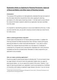 Explanatory notes on applying for planning permission, approval of reserved matters and other types of planning consent