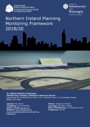 Northern Ireland planning monitoring framework 2019/20