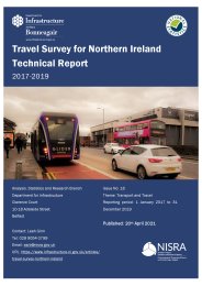 Travel survey for Northern Ireland - technical report 2017-2019