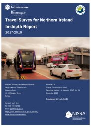Travel survey for Northern Ireland in-depth report 2017-2019