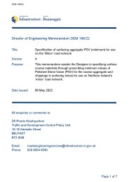 DEM 168/22 Specification of surfacing aggregate PSV (minimum) for use on the 'minor' road network