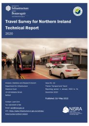 Travel survey for Northern Ireland - technical report 2020