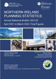 Northern Ireland planning statistics. Annual statistical bulletin 2021/22. April 2021 to March 2022: final figures