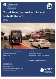 Travel survey for Northern Ireland in-depth report 2020
