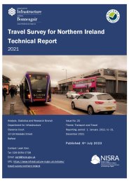Travel survey for Northern Ireland - technical report 2021