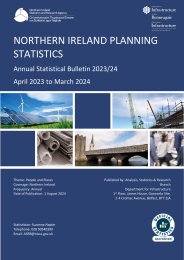 Northern Ireland planning statistics. Annual statistical bulletin 2023/24. April 2023 to March 2024