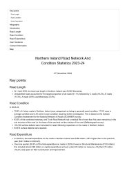 Northern Ireland road network and condition statistics 2023-24