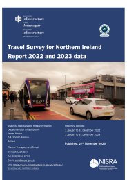 Travel survey for Northern Ireland. Report 2022 and 2023 data