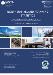 Northern Ireland planning statistics. Annual statistical bulletin 2025/26. April 2025 to March 2026