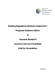 Building regulations (Northern Ireland) 2011: Proposed guidance edition ...