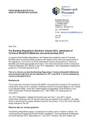 Building Regulations (Northern Ireland) 2012, withdrawal of Technical Booklet B (materials and workmanship) 2012